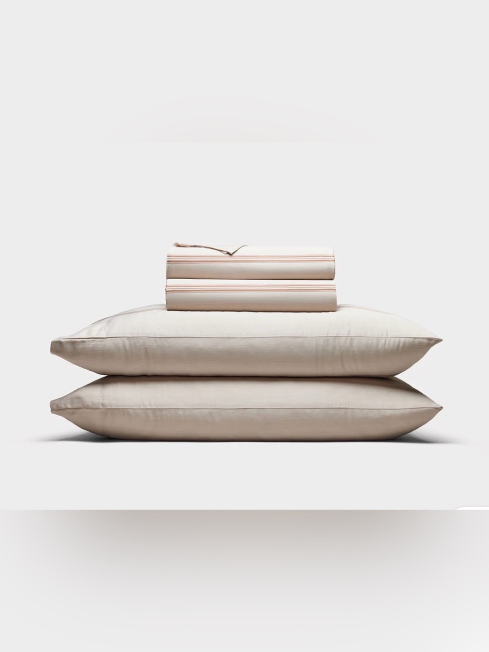 Cozy Earth Bamboo Sheet Set - Queen - Baja Stripe in Maple - NWT - Picture 2 of 5